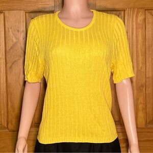 NWOT Vintage Northwest Blue Short Sleeve Sweater Size M